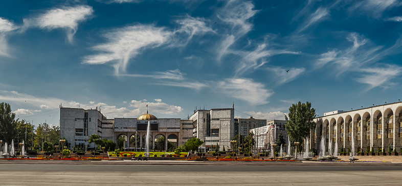 キルギスの町並み