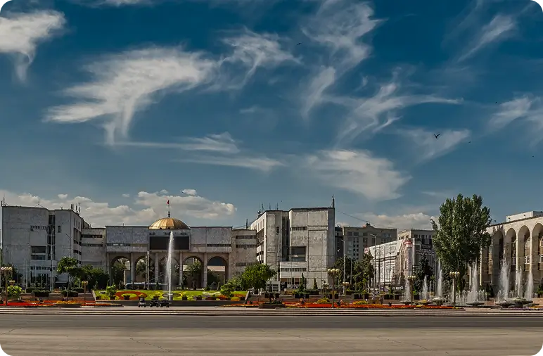 キルギスの町並み